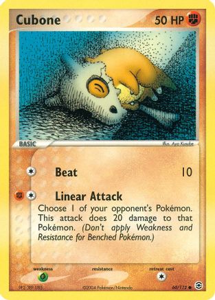 Cubone (060/112) - FL  - Common - Reverse Holofoil