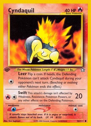 Cyndaquil (56) (056/111) - NG  - Common - 1st Edition