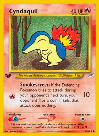 Cyndaquil (061/105) - ND  - Common - 1st Edition