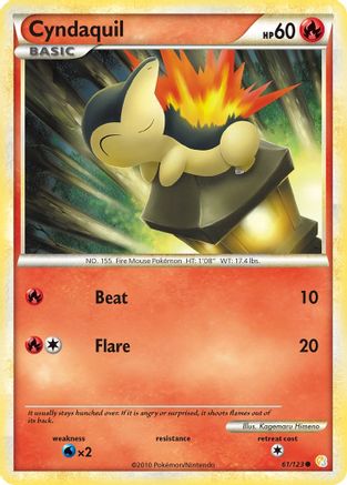Cyndaquil (061/123) - HS  - Common - Reverse Holofoil