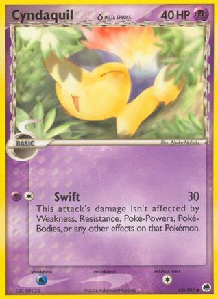 Cyndaquil (Delta Species) (045/101) - DF  - Common - Reverse Holofoil