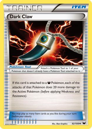 Dark Claw (092/108) - DE  - Uncommon - Reverse Holofoil