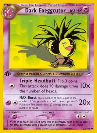 Dark Exeggcutor (033/105) - ND  - Uncommon - Unlimited