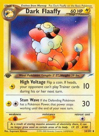 Dark Flaaffy (034/105) - ND  - Uncommon - 1st Edition
