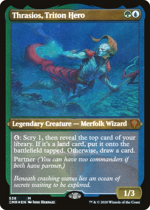 Thrasios, Triton Hero (CMR-538) - mythic - Etched Foil