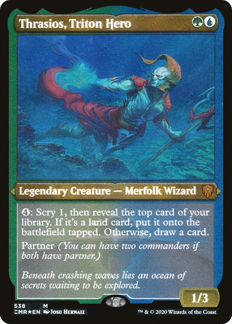 Thrasios, Triton Hero (CMR-538) - mythic - Etched Foil