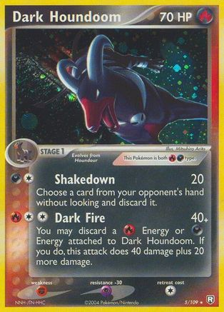 Dark Houndoom (005/109) - TRR  - Holo Rare - Holofoil