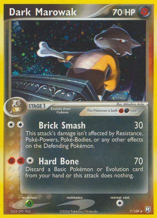 Dark Marowak (007) - TRR  - Holo Rare - Reverse Holofoil