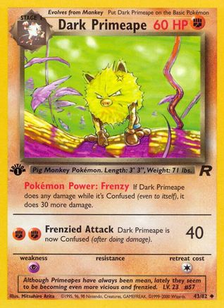 Dark Primeape (043/82) - TR  - Uncommon - 1st Edition