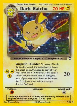 Dark Raichu (007) - LC  - Holo Rare - Holofoil