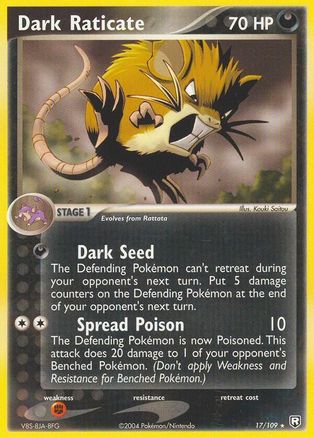 Dark Raticate (017) - TRR  - Rare