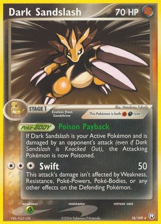 Dark Sandslash (018) - TRR  - Rare - Reverse Holofoil