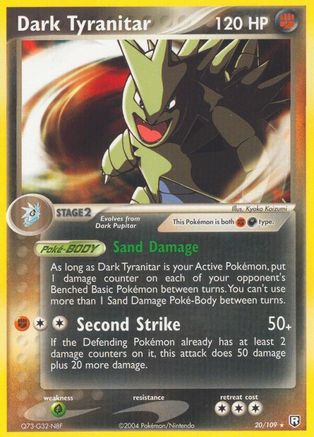 Dark Tyranitar (020/109) - TRR  - Rare - Reverse Holofoil