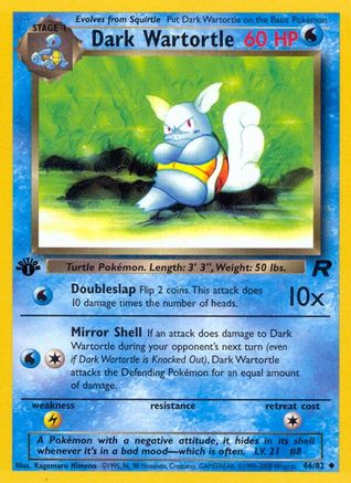 Dark Wartortle (046/82) - TR  - Uncommon - 1st Edition