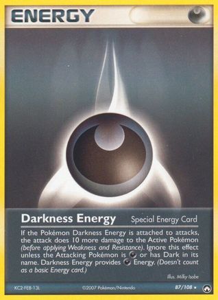 Darkness Energy (Special) (087/108) - PK  - Rare - Reverse Holofoil