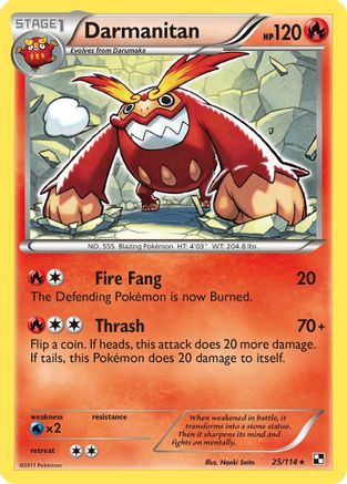 Darmanitan (025/114) - BAW  - Rare - Reverse Holofoil