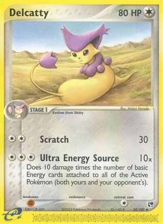 Delcatty (034) - S  - Uncommon - Reverse Holofoil