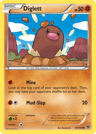Diglett (058/146) - XBS  - Common - Reverse Holofoil