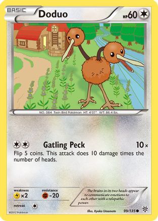 Doduo (099) - PS  - Common - Reverse Holofoil