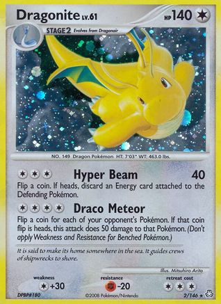 Dragonite (002) - LA  - Holo Rare - Reverse Holofoil