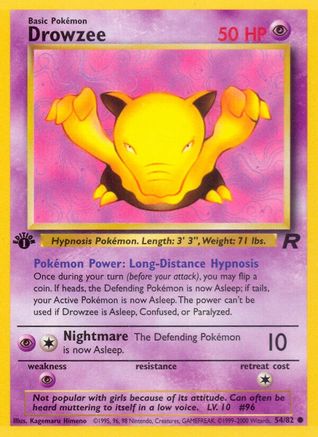Drowzee (054/82) - TR  - Common - 1st Edition