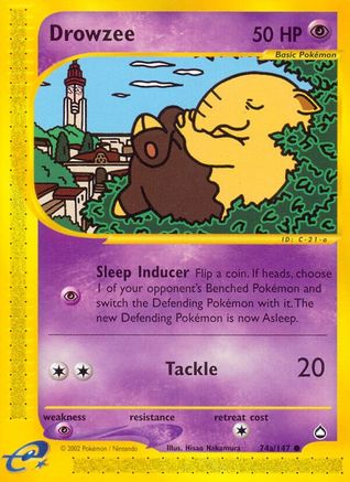 Drowzee (74a) (74a/147) - A  - Common - Reverse Holofoil