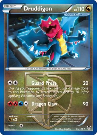 Druddigon (Team Plasma) (094) - PS  - Rare - Reverse Holofoil