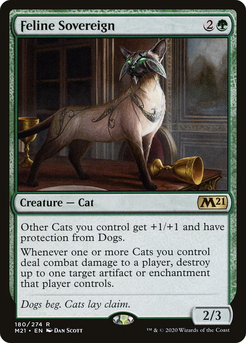 Feline Sovereign (M21-180) - rare - Foil