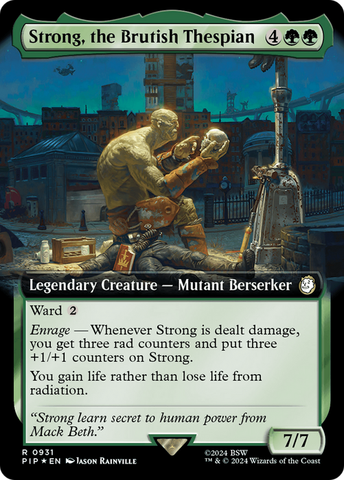 Strong, the Brutish Thespian (PIP-931) - rare: (Extended Art) - Foil