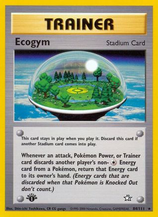 Ecogym (084/111) - NG  - Rare - 1st Edition