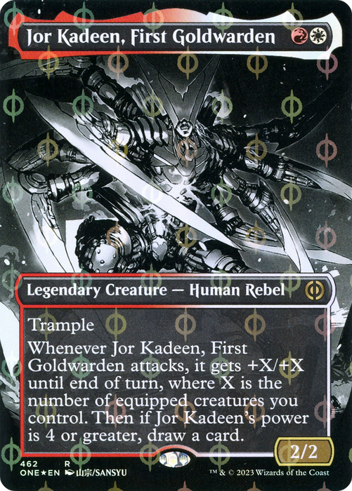 Jor Kadeen, First Goldwarden (ONE-462) - rare: (Showcase) (Borderless) - Foil