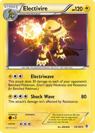 Electivire (054) - BC  - Holo Rare - Reverse Holofoil