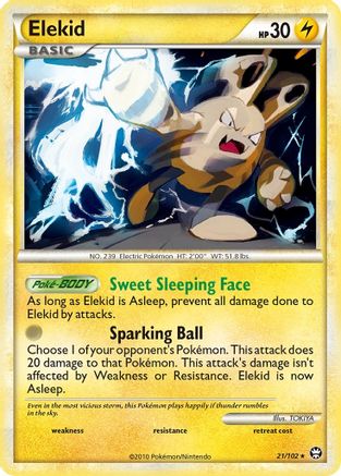 Elekid (021) - T  - Rare - Reverse Holofoil