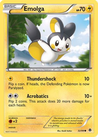 Emolga (032) - EP  - Common - Reverse Holofoil