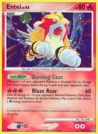 Entei (004/132) - SW  - Holo Rare - Reverse Holofoil