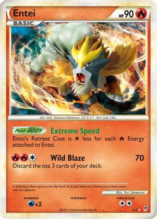 Entei (Shiny) (SL3) - COL  - Shiny Holo Rare - Holofoil