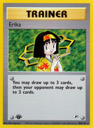 Erika (100) (100/132) - GH  - Rare - 1st Edition