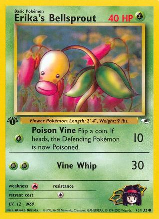 Erika's Bellsprout (75) (075/132) - GH  - Common - 1st Edition