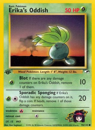 Erika's Oddish (78) (078/132) - GH  - Common - Unlimited