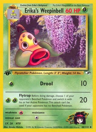 Erika's Weepinbell (48) (048/132) - GH  - Uncommon - 1st Edition