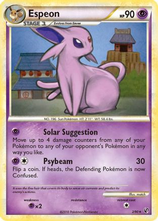 Espeon (002/90) - U  - Holo Rare - Reverse Holofoil