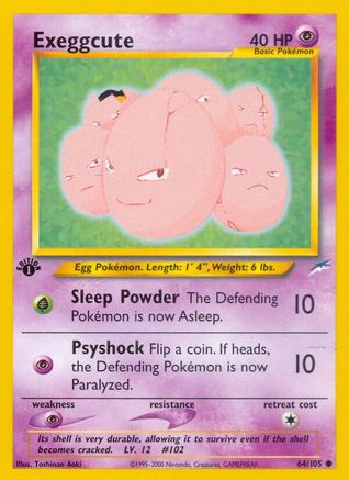 Exeggcute (064/105) - ND  - Common - 1st Edition