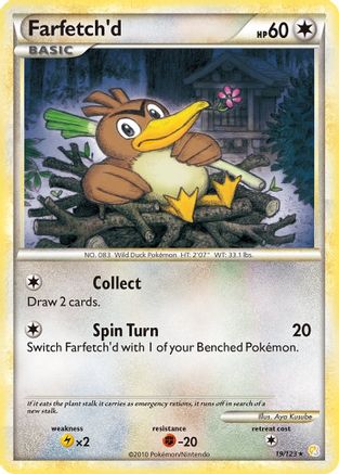 Farfetch'd (019) - HS  - Rare - Reverse Holofoil