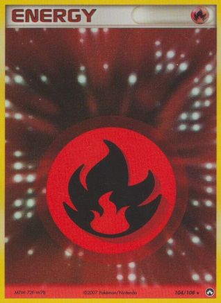 Fire Energy (104/108) - PK  - Rare - Holofoil