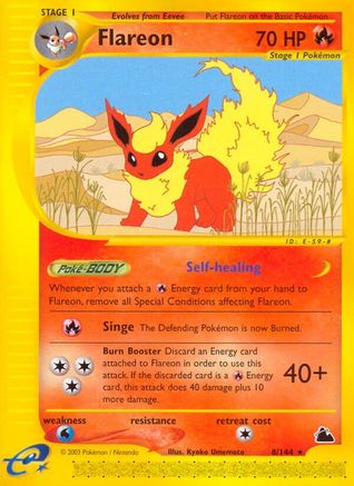 Flareon (8) (008) - S  - Rare - Reverse Holofoil