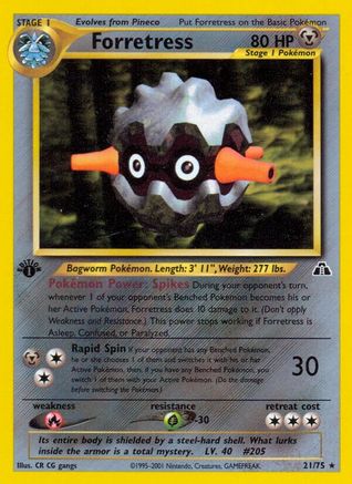 Forretress (21) (021/75) - ND  - Rare - 1st Edition