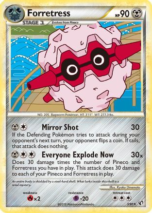 Forretress (3) (003/90) - U  - Holo Rare - Reverse Holofoil