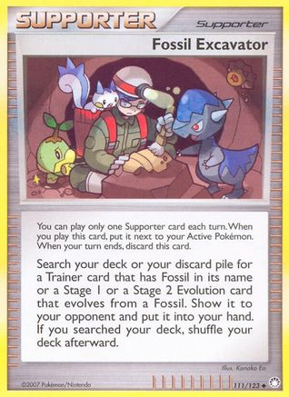 Fossil Excavator (111/123) - MT  - Uncommon - Reverse Holofoil