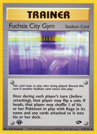 Fuchsia City Gym (114/132) - GC  - Uncommon - 1st Edition