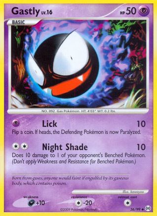 Gastly (36) (036/99) - A  - Uncommon - Reverse Holofoil